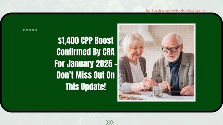 $1,400 CPP Boost Confirmed By CRA For January 2025 – Don’t Miss Out On This Update!